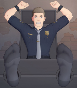 Tickled Police Officer CG Set