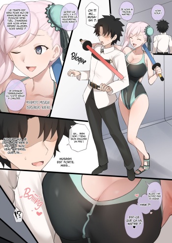 [Terasu MC] Mizugi Musashi ni Mitsugasareta Ue ni Kokujin Dekachinpo NTR Douga de Medb ni Chinpo Shibakareru Manga (Fate/Grand Order) [French] [Les Poroïniens] cover