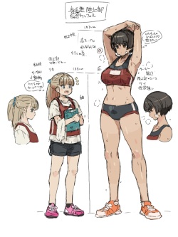[m k] Height difference Yuri