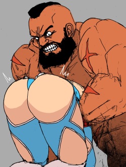 [Sanman-Drill] Zangief VS. Rainbow Mika (Street Fighter) [Japanese + English] page 1