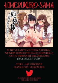 [SOUND MILK (Otochichi)] Himebukuro-Sama | At the Village's Mysterious Festival, We Were Turned Into Ejaculation Dolls Just To Impregnate the Onee-sans (FULL ENGLISH + BONUS)