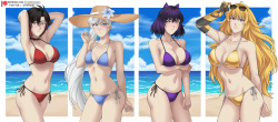 RWBY at the beach