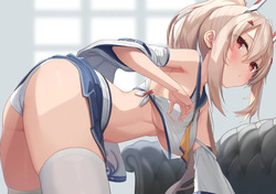 [U☆tsuki] Ayanami to ushirokara ecchi (Azur Lane) page 1